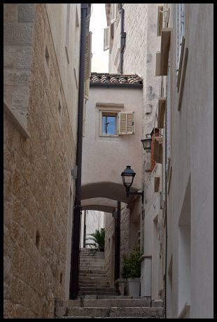 Stairway from the wall around Korcula Town